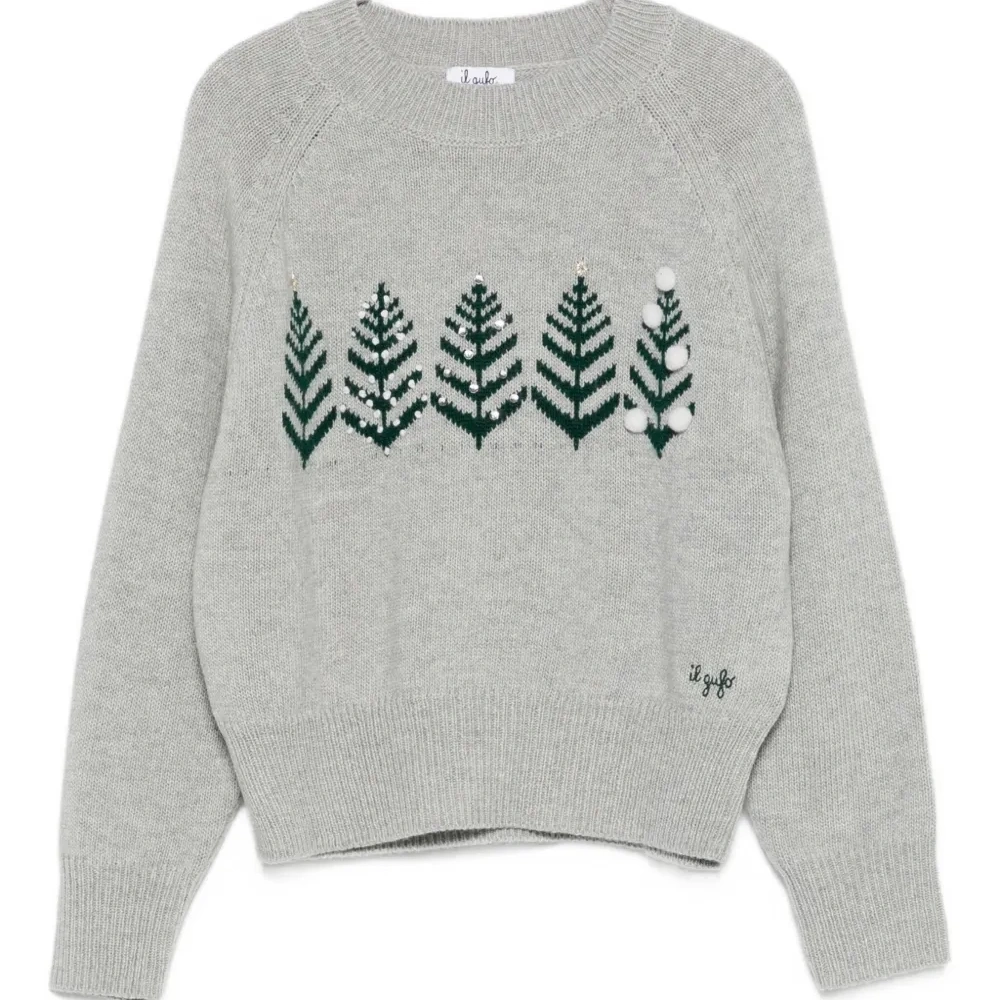 Свитшот с интарсией в виде дерева