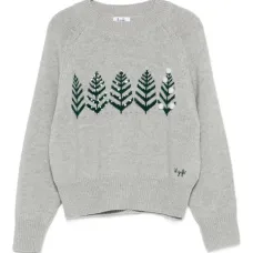 Свитшот с интарсией в виде дерева