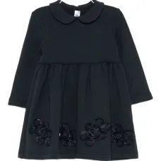 Платье с цветочными аппликациями