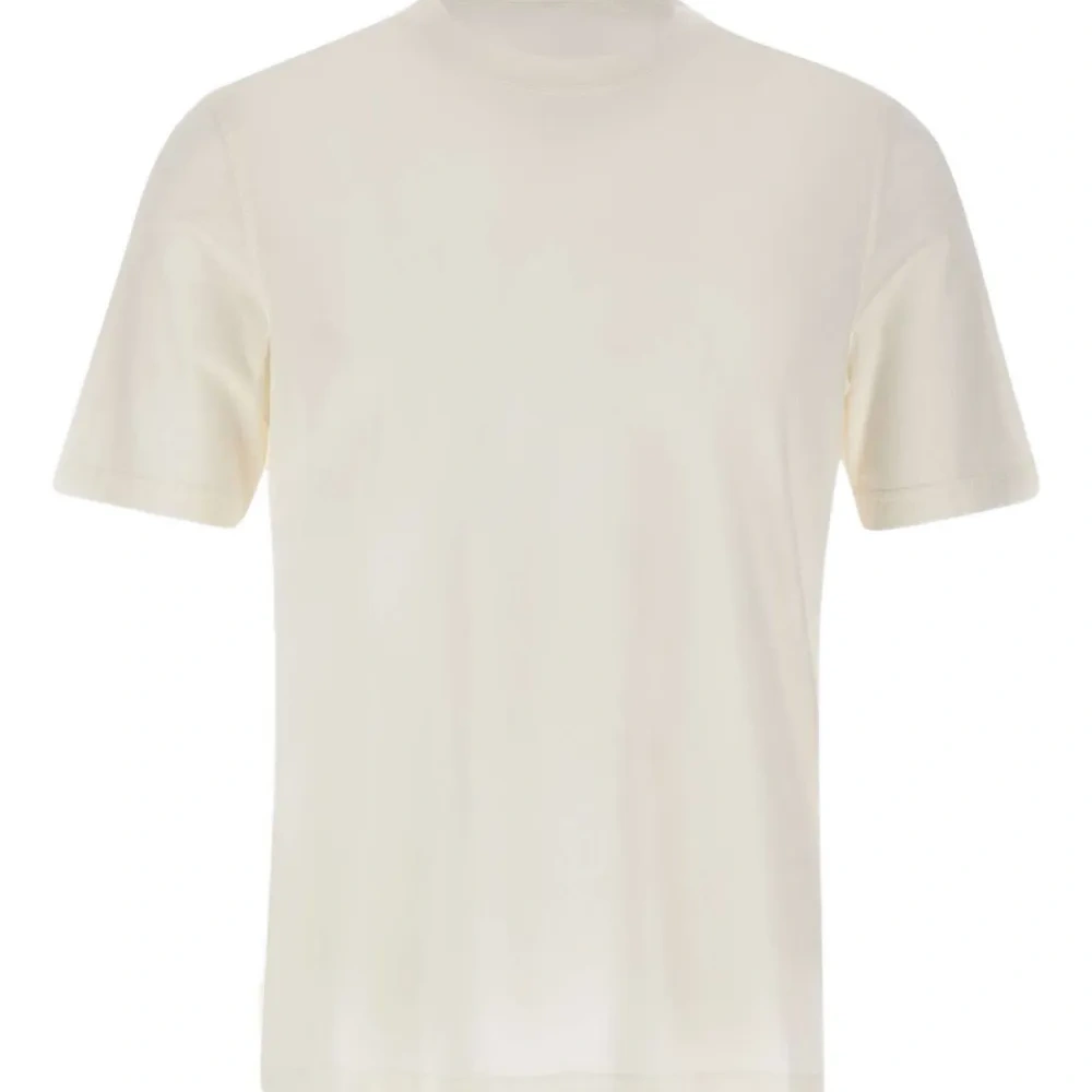 Хлопковая футболка с круглым вырезом