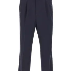 Брюки со складками и манжетами