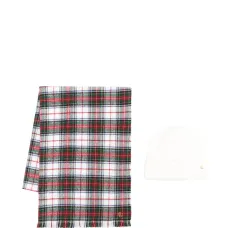 Набор: шарф и шапка в тартановой клетке