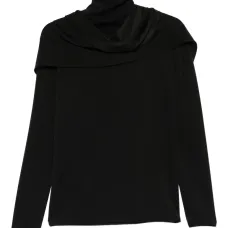 Свитер с драпировкой и высоким воротом Свитер с драпировкой и высоким воротом