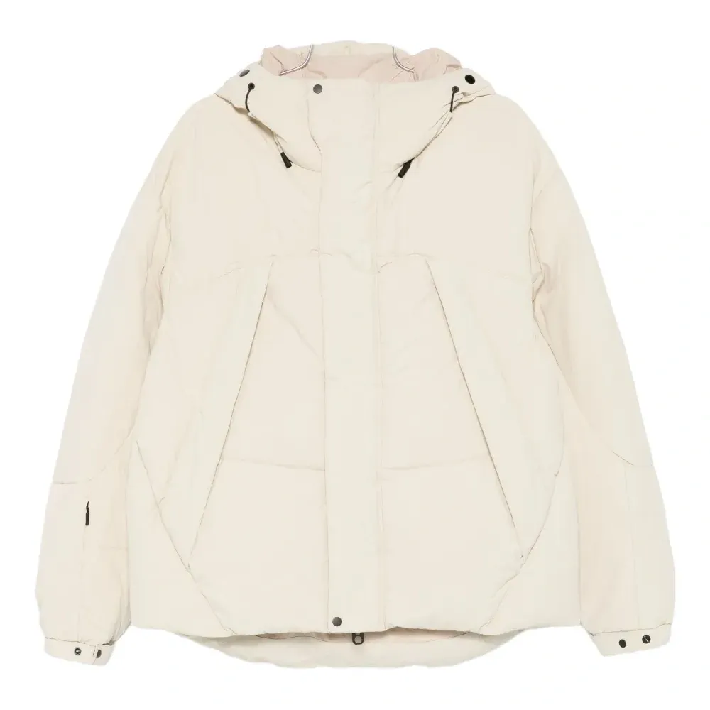 Стёганое пальто с капюшоном