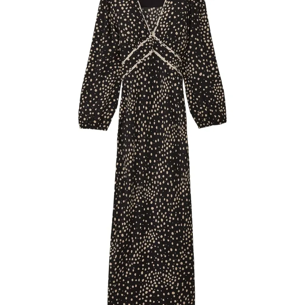 Макси-платье Derby с V-образным вырезом и гороховым принтом