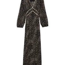 Макси-платье Derby с V-образным вырезом и гороховым принтом