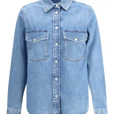 Джинсовая рубашка на пуговицах Джинсовая рубашка на пуговицах