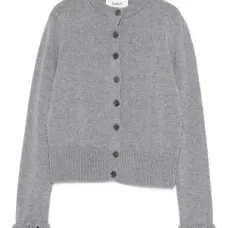 Кардиган на пуговицах с оборками на манжетах