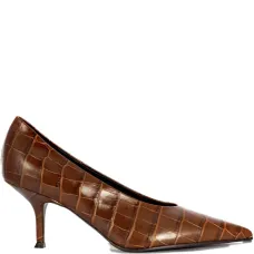 Туфли-лодочки с заострённым носком и эффектом крокодиловой кожи, каблук 50 мм Туфли-лодочки с заострённым носком и эффектом крокодиловой кожи, каблук 50 мм