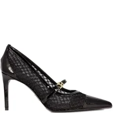 Туфли на каблуке с сетчатым ремешком