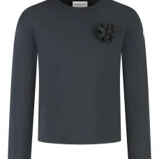 Футболка с цветочными аппликациями