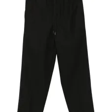 Зауженные брюки на шнурке