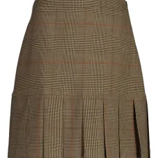 Клетчатая плиссированная мини-юбка