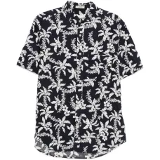 Рубашка с короткими рукавами и цветочным принтом Рубашка с короткими рукавами и цветочным принтом