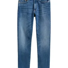 Джинсы с логотипом и карманом