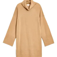 Мини-платье с воротником-стойкой