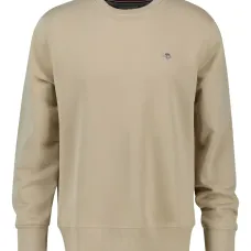 Свитшот с вышитым логотипом и круглым вырезом