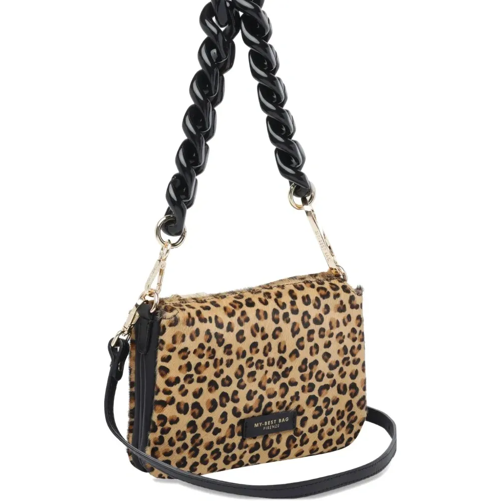 Сумка-тоут с леопардовым принтом Сумка-тоут с леопардовым принтом