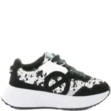 Кроссовки на шнуровке с анималистичным принтом