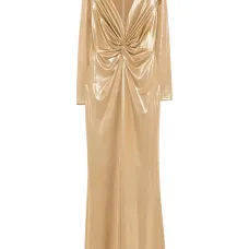 Платье с длинными рукавами и узлом