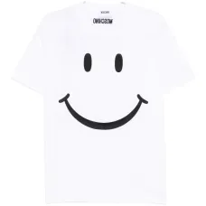 Хлопковая футболка с принтом смайлика