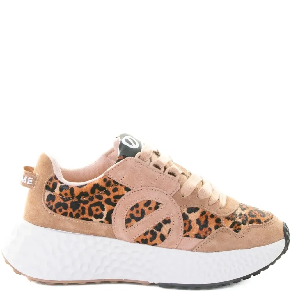 Кроссовки на шнуровке с леопардовым принтом Кроссовки на шнуровке с леопардовым принтом