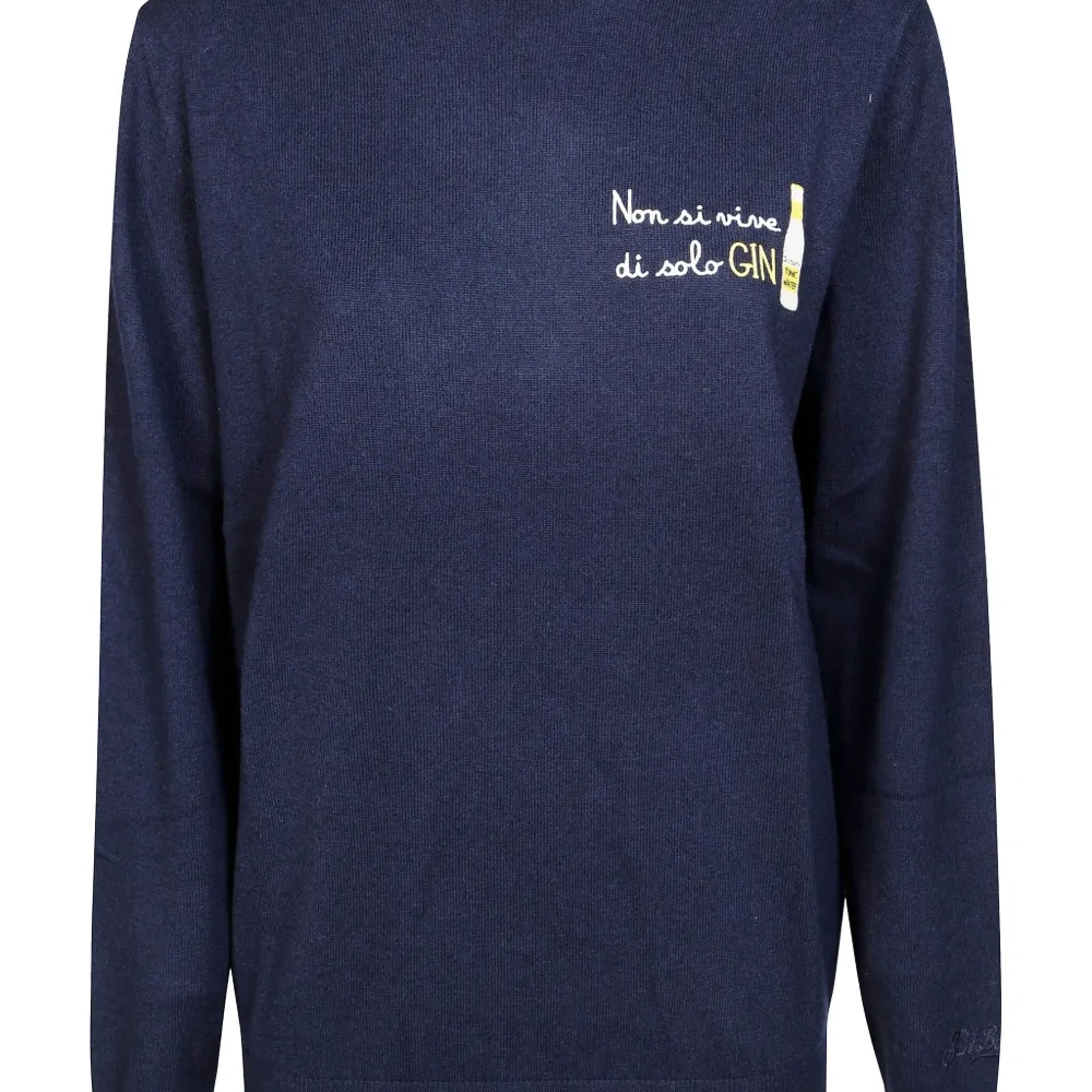 Светлый свитер с вышивкой Heron