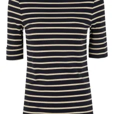 Полосатая хлопковая футболка Полосатая хлопковая футболка