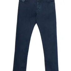 Джинсы с вышитым логотипом