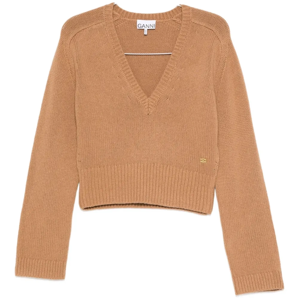 Шерстяной свитер с V-образным вырезом Шерстяной свитер с V-образным вырезом