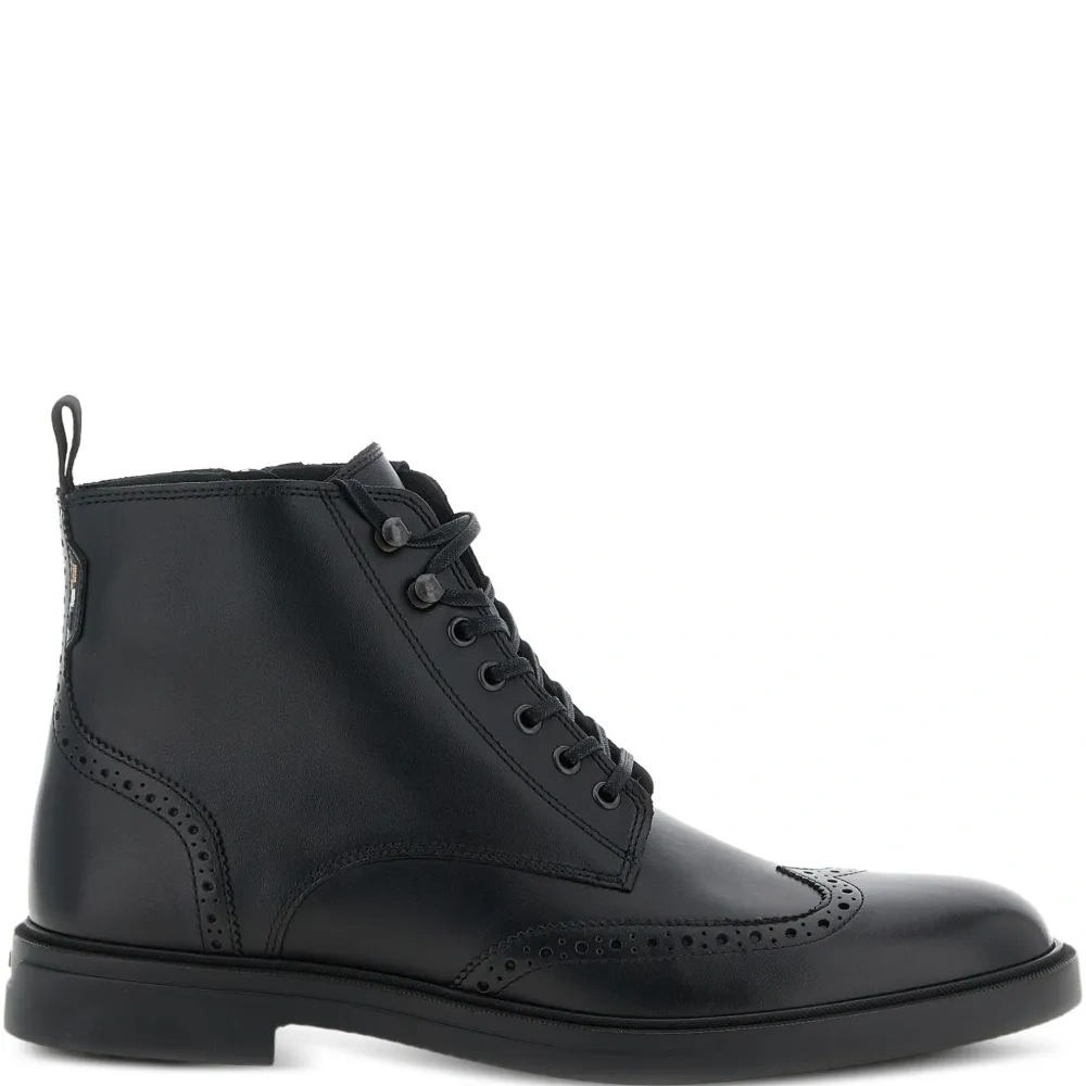 Кожаные байкерские ботинки