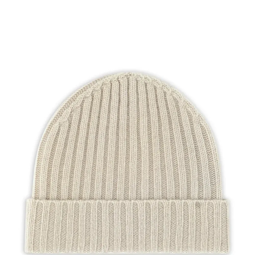 Кашемировая шапка бини в рубчик