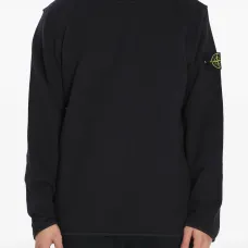 Свитшот с круглым вырезом и логотипом-нашивкой