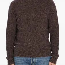 Вязаный свитер с круглым вырезом