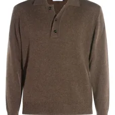 Свитер с воротником поло