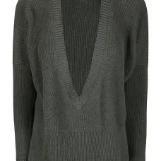 Ребристый свитер с V-образным вырезом Ребристый свитер с V-образным вырезом