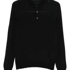 Рубашка-поло в рубчик на пуговицах Рубашка-поло в рубчик на пуговицах