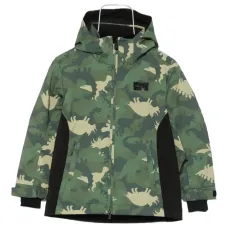 Куртка с капюшоном и камуфляжным принтом
