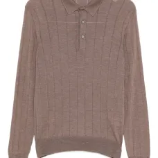 Рубашка-поло в рубчик на пуговицах