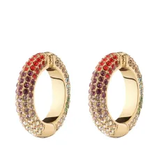 Серьга-кафф Lili Rainbow с кристаллами