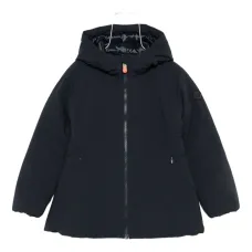 Стеганое пальто с капюшоном