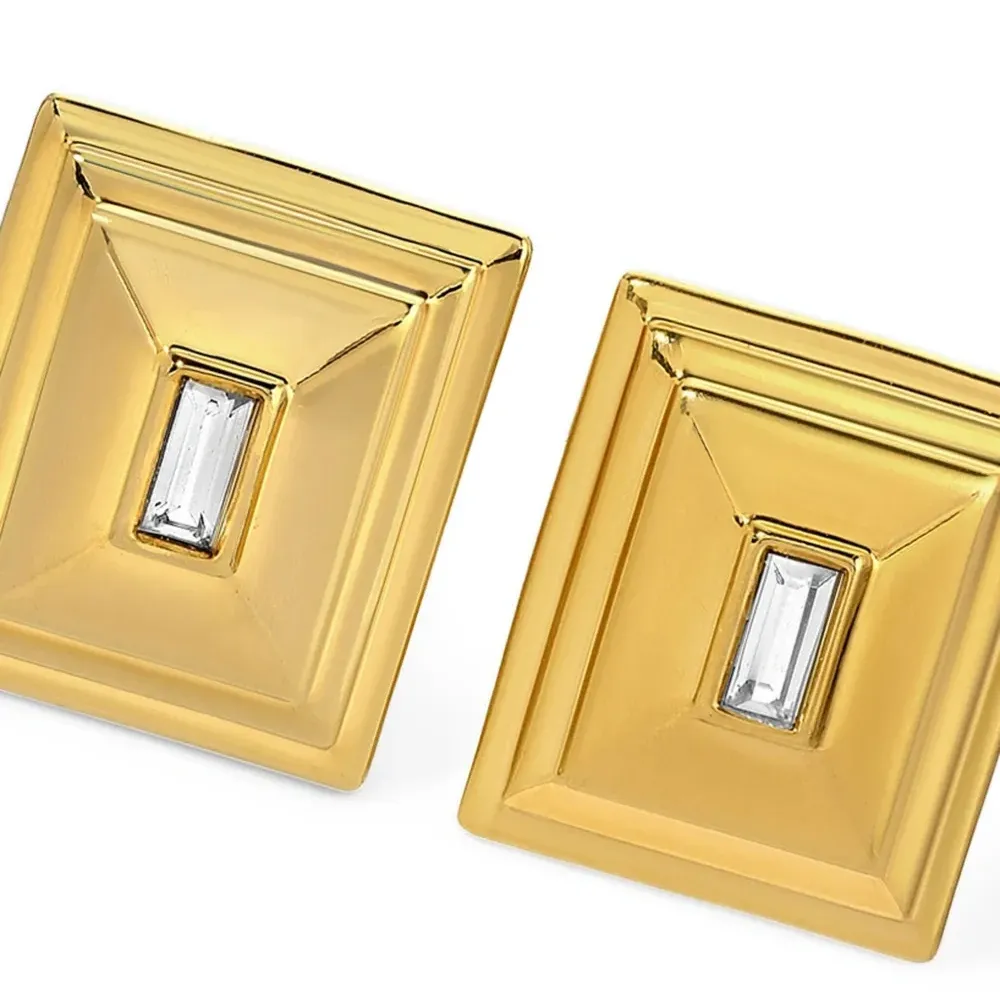 Квадратные серьги Plaza