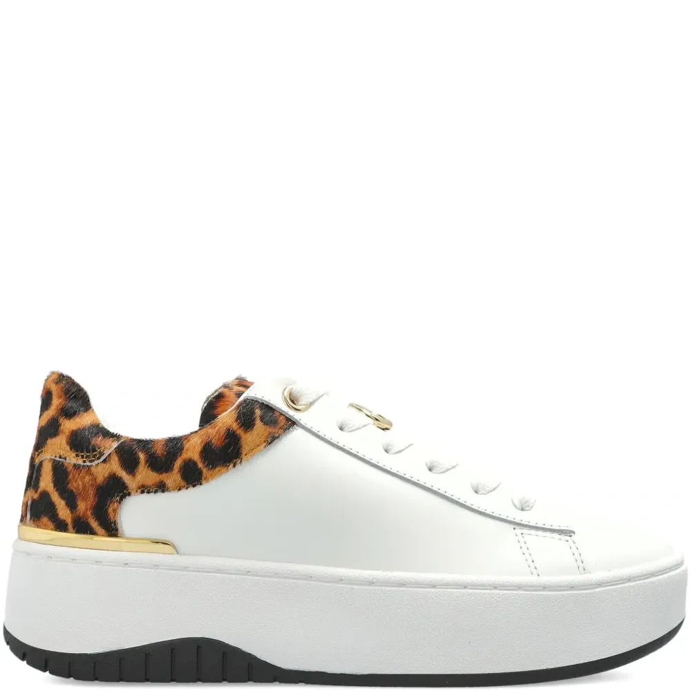 Фактурные кроссовки с леопардовым принтом