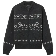 Кардиган с интарсией