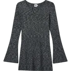 Мини-платье с расклешёнными рукавами