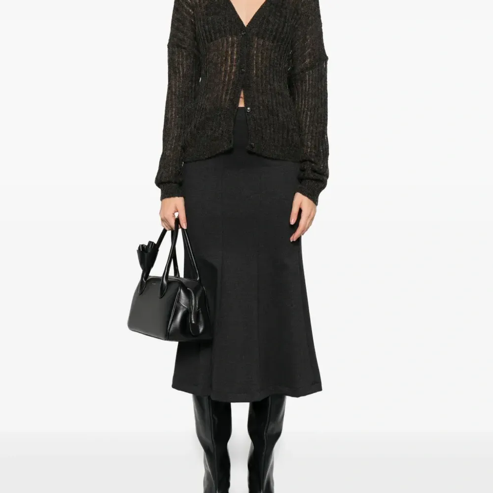 Миди-юбка с высокой талией