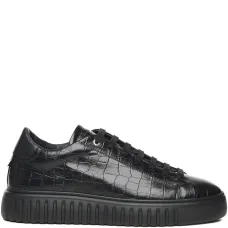 Кроссовки из кожи с эффектом крокодиловой кожи