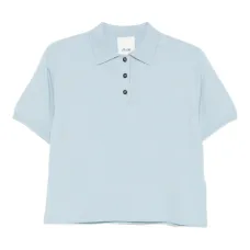 Кашемировая рубашка поло на пуговицах Кашемировая рубашка поло на пуговицах