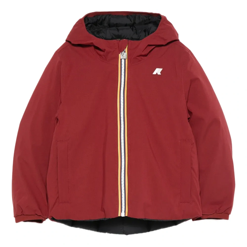 Двусторонний пуховик с капюшоном