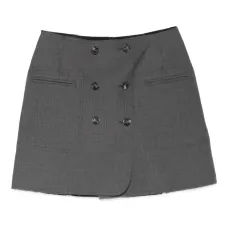 Двусторонняя юбка мини в тонкую полоску Двусторонняя юбка мини в тонкую полоску